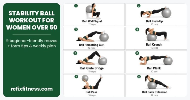 Stability ball workout for women over 50: 9 beginner exercise ball moves